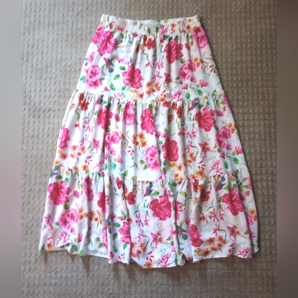 The Pioneer Women Multi Color Tiered Maxi Skirt